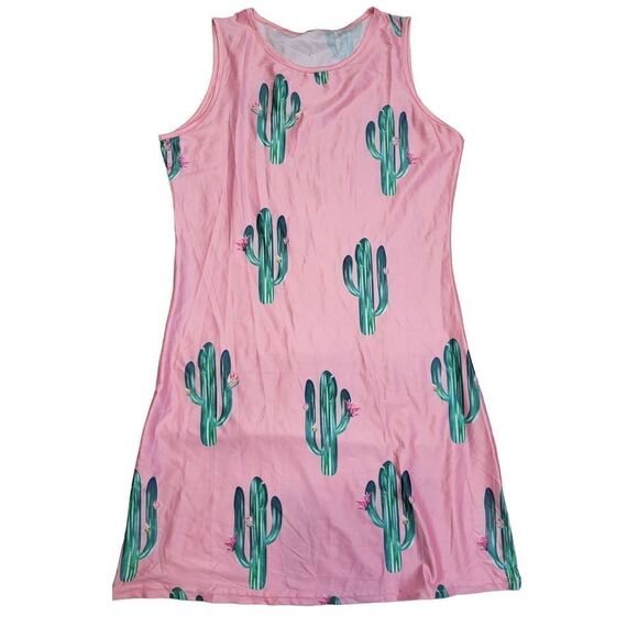 Boutique Satin Cactus Dress - Picture 2 of 3